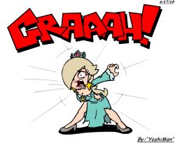 1girls angry crazy_eyes crown dress female female_only mario_(series) open_mouth princess_rosalina solo text torn_clothes torn_clothing