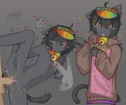 1cuntboy 2boys balls cat_ears cum cuntboy cuntboy/male elliot_(forsaken) forsaken_(roblox) furry grey_body intersex nipples nunu45 nyan_elliot_(forsaken) penis pussy roblox roblox_game robloxian self_upload tagme vaginal_penetration