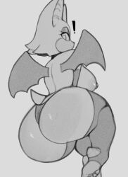 2025 anthro areola ass bare_back bat bat_wings big_ass big_breasts breasts clothed clothing curvy_figure digital_drawing_(artwork) digital_media_(artwork) exclamation_point eyelashes feet female female_anthro full-length_portrait fur glistening glistening_eyelids huge_ass huge_thighs legwear looking_at_viewer looking_back looking_back_at_viewer mammal membrane_(anatomy) membranous_wings nipples overweight overweight_anthro overweight_female pinup portrait pose rear_view rouge_the_bat samma9 sega short_tail simple_background solo sonic_(series) sonic_the_hedgehog_(series) stirrup_legwear tail thick_thighs thigh_highs thong toes topless topless_anthro topless_female underwear wings
