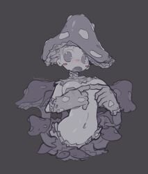 1girls big big_arms big_breasts big_eyes embarrassed female female_only humanoid imerald_ monster monster_girl mushroom mushroom_girl mushroom_hat mushroom_humanoid naked naked_female navel only_female open_eyes open_mouth sketch