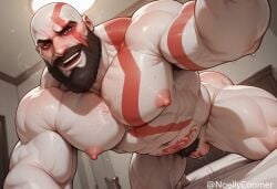 ai_generated bara cuntboy gay god_of_war human intersex kratos male muscles muscular muscular_cuntboy noellyc00mer yaoi