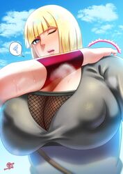 amaaay_zing blonde_hair busty female female_only looking_at_viewer naruto naruto_shippuden samui