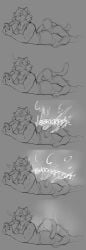 anon anonymous_male anthro big_butt blush chilling closed_eyes clothed clothing fangs fart fart_fetish farting farting_in_face feline gas gassy gassy_male hair holding_phone human human_on_anthro imminent_fart looking_at_phone lying_on_stomach male male/male muscles muscular muscular_anthro muscular_male oerba_yun_fang pecs postprandial_(artist) relief saber-toothed_cat straining surprised sweat tail tail_around_neck tank_top white_fart yoga_pants