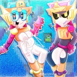 big_penis brawl_stars breasts edit edited edited_art lactation larry_(brawl_stars) lawrie_(brawl_stars) leaking_milk machine pregnancy pregnant pregnant_belly pregnant_female robot