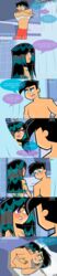 1boy 1girls afterglow aged_up allyphantomrush breasts canon_couple comic danny_fenton danny_phantom female funny husband_and_wife male muscular muscular_male naked sam_manson shower watermark wet