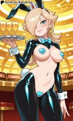 1girls accurate_art_style ai_generated alcohol areola areola_slip areolae ass blonde_female blonde_hair blue_eyes blue_nails blush breasts bunny_ears bunny_girl bunny_tail bunnysuit casino commission covered_nipples covered_pussy crown earrings female female_focus full_body hair_covering_eye happy heart_pasties hi_res keoenl latex light-skinned_female light_skin lips lipstick long_hair looking_at_viewer mario_(series) medium_breasts nail_polish navel nintendo nude one_eye_covered pasties patreon posing princess princess_rosalina pussy reverse_upright_straddle standing super_mario_galaxy thick_thighs thighhighs tray wide_hips