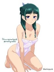 1girls 2d 2d_(artwork) 2d_artwork apothecary arm_support bare_arms bare_calves bare_chest bare_hands bare_hips bare_knees bare_legs bare_shoulders bare_skin bare_soles bare_thighs bare_toes barefoot blue-eyed_female blue_eyes blunt_bangs blur_hair_ribbon blur_hair_tie blur_ribbon breasts calves collarbone digital digital_art digital_drawing digital_drawing_(artwork) digital_media digital_media_(artwork) exposed_arms exposed_chest exposed_hips exposed_legs exposed_shoulders exposed_skin exposed_thighs exposed_toes feet female female_focus female_only fingernails fingers full_body green-haired_female green_hair groin hair_ribbon hair_tie high_resolution highres knees kusuriya_no_hitorigoto lean_figure legs legs_folded long_hair looking_at_viewer maomao_(kusuriya_no_hitorigoto) martinpunk narrow_waist nipple_bulge petite petite_body petite_breasts petite_female petite_girl petite_tits ribbon seiza shoulders simple_background sitting sitting_on_floor sitting_on_ground sitting_on_knees slender_body slender_waist slim_waist small_breasts solo thighs toes twintails twintails_(hairstyle) white_background wide_hips
