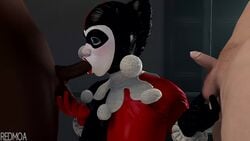 1girls 2boys 3d animated ball_squeeze balls batman:_arkham_knight batman_(series) cheating completely_naked completely_naked_male completely_nude completely_nude_male cuckold dark-skinned_male dark_skin dc dc_comics erection fellatio harley_quinn harley_quinn_(arkham) harley_quinn_(arkham_knight) harley_quinn_(classic) interracial light-skinned_female light-skinned_male light_skin netorare no_sound ntr oral penis premature_ejaculation red_lipstick redmoa shorter_than_30_seconds small_penis small_penis_humiliation straight testicles video voyeur