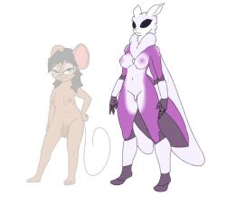2futas anthro ayesha-mouse balls breasts female futa_only futanari insects intersex mouse nude penis tagme