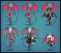 1futa aliisza balls bbc-chan black_sclera body_markings character_sheet clothed demon demon_girl demon_tail dickgirl erection flaccid futa_only futanari horns intersex large_breasts membranous_wings model_sheet nude original penis pointy_ears ponytail purple_skin red_eyes solo succubus tail tattoo testicles tied_hair white_hair wings