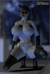 1girls 3d batman_(series) belt big_breasts black_footwear black_gloves black_hair black_legwear black_stockings bodysuit busty catwoman curvy dc dc_comics detailed_background english_text erect_nipple erect_nipples eyeshadow female female_only gloves green_eyes high_heels hourglass_figure human legwear lipstick looking_at_viewer makeup mask night nipple_bulge outdoor outside pose posing red_lipstick selina_kyle shiny sitting solo stockings text thick_thighs voluptuous wide_hips xskullheadx