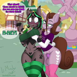 2018 anthro balls blue_eyes blush breasts clothing cutie_mark dialogue english_text equine fan_character female fondling freckles green_eyes heart horn hybrid jay_(oc) jrvanesbroek legwear male mammal my_little_pony panties pegasus ponyville sculpture statue stockings story story_in_description stripes text thong underwear unicorn wings zebra