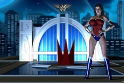 1girls 3d bare_shoulders big_breasts black_hair blue_eyes boots bracer busty choker cleavage curvy dc dc_comics detailed_background diana_prince eyelashes female female_only front_view hand_on_hip hands_on_hip hands_on_hips high_heel_boots high_heels hourglass_figure human leotard long_hair looking_at_viewer nail_polish night outdoor outside pose posing rope shadow shiny shiny_skin solo spread_legs spreading standing superheroine sword tiara voluptuous water wide_hips wonder_woman wonder_woman_(series) xskullheadx