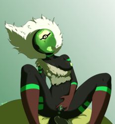 1_eye alien anus beak breasts cartoon_network centipeetle female gem_(species) hair hi_res humanoid jegc masturbation monstrous_humanoid nephrite_(steven_universe) nipples open_mouth pussy solo steven_universe vaginal_masturbation vaginal_penetration white_hair