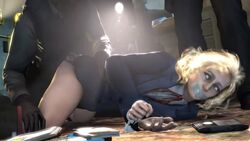 1girls 3d animated ass blonde_hair blue_eyes bondage bound_hands bound_wrists clothed_sex clothing female forced from_behind gag gagged handcuffs loop male metal_gear_(series) metal_gear_solid metal_gear_solid_v paz_ortega_andrade penetration rape restrained school_uniform shirt short_hair skirt skirt_lift sound spread_legs tape tape_gag taped_mouth vaginal_penetration video wide_eyed