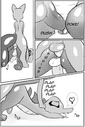 2boys anus blush comic feral gay heart interspecies male male_only monochrome nintendo penis pokémon_(species) pokemon pokemon_gsc pokemon_rse scalie sex testicles text totodile treecko video_games white_crest yaoi