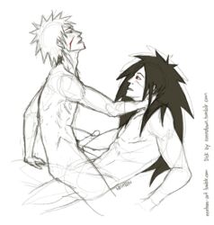 2boys duo human male male_only naruto nude penis senju_tobirama uchiha_madara yaoi