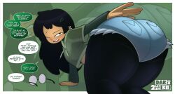 1girls 2d 2d_(artwork) 2d_artwork aged_up amphibia ass ass_awe ass_size_talk ass_too_big barely_contained barely_contained_ass barely_fits big_ass big_thighs breasts brown_hair bursting_butt clothed clothed_female clothing comic curvaceous curvy curvy_figure dakkii dark-skinned_female dark_skin denim_clothing denim_shorts digital_media_(artwork) disney disney_channel female hips hourglass_figure huge_ass huge_thighs imminent_wardrobe_malfunction jean_shorts large_ass large_thighs layziidakkii legs marcy_wu mature mature_female offscreen_character on_all_fours pov size_talk slim_thick slim_waist solo straining_clothing text thai thai_female thick thick_hips thick_legs thick_thighs thighs thighs_bigger_than_head tight_clothes tight_clothing tight_fit tight_jeans too_tight undersized_clothes undersized_clothing voluptuous voluptuous_female waist wide_hips wide_thighs