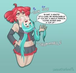 2girls ass_expansion breast_expansion breasts female_pred female_prey hatsune_miku kasane_teto monsterbroth multiple_girls nipples sequence vocaloid vore weight_gain