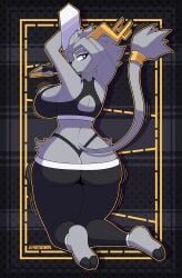 1girls anthro anthro_female anthro_focus anthro_only anthrofied anthrofied_female arm_up arms_up artist_name ass ass_focus back back_view backboob background bare_arms bare_back bare_chest bare_hands bare_legs bare_midriff bare_shoulders barefoot black_clothing black_feet black_gloves black_nose black_panties black_pants black_shirt black_straps black_underwear blue_eyes bubble_ass bubble_butt closed_mouth clothed clothing continuation_at_paywall curvaceous curvaceous_ass curvaceous_body curvaceous_female curvaceous_figure curvaceous_hips curvaceous_thighs curves curvy curvy_anthro curvy_body curvy_female curvy_figure curvy_hips curvy_thighs dat_ass dat_butt envylemonade feet female female_focus female_only fingerless_gloves fingers fully_clothed fur furry furry_ass furry_breasts furry_female furry_nose furry_only furry_tail gloves goat goat_girl goat_horns goat_humanoid goat_legs goat_tail gray-skinned_female gray_hair gray_hair_female gray_skinned_female grey-haired_female grey-skinned_female grey_hair grey_hair_female grey_skin grey_skinned_female hair hand_up hands_up hips holding_object holding_sword holding_weapon horn horned_female horned_humanoid horns huge_ass huge_butt huge_thighs large_ass large_butt large_thighs lines long_pants long_tail looking_at_viewer looking_back melee_weapon mouth mouth_closed non_nude nose object one_eye_visible outline panties pseudoregalia short_hair shoulder_length_hair shoulders sitting solo solo_female solo_focus sports_bikini sports_bra sports_uniform sportswear straps suggestive suggestive_pose suggestive_posing sword sybil_(pseudoregalia) tail tails thighs underwear viewed_from_behind visible_panties voluptuous voluptuous_body voluptuous_female weapon wide_hip wide_hipped_anthro wide_hipped_female wide_hips workout workout_clothes yellow_horn yellow_lines
