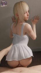 1boy 1girls 3d 9:16 against_wall animated ass blonde_hair blue_eyes clothed clothed_female_nude_male clothing doggy_style dress dress_lift duo female female_penetrated final_fantasy final_fantasy_xv lazyprocrastinator light-skinned_female light-skinned_male light_skin longer_than_30_seconds looking_at_viewer looking_back lunafreya_nox_fleuret male male/female male_penetrating male_penetrating_female no_panties pov pussbernpuss sex sex_from_behind solo_focus sound standing standing_sex straight tagme vertical_video video white_dress
