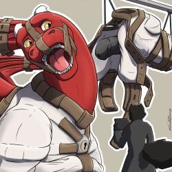 2025 2_horns animal_dildo animal_sex_toy black_dildo bondage bondage bound clothing coat curved_horn dildo dragon duo equine_dildo feral gag head_horn hi_res horn hueroc imminent_gag imminent_oral kemira lab_coat lock male monotone_body monotone_horn monotone_scales mythological_creature mythological_scalie mythology red_body red_scales restraints ring_gag scales scalie scientist sensory_deprivation_hood sex_toy sharp_horn signature silhouette simple_background size_difference small_dom_big_sub smooth_horn straitjacket tablet_computer tan_background teeth topwear white_horn wing_cuffs wings_tied yellow_eyes