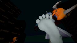 3d 5_toes canine city crossover crush digimon digimon_(species) feet fox hi_res humanoid_feet invalid_tag macro male_only mammal marco night omegamon royal_knights ryoo sonic_(series) source_filmmaker stomping tails toes video_games