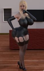 1girls 3d big_breasts black_footwear black_gloves black_legwear black_stockings blonde_hair bodysuit busty catherine_(xskullheadx) cleavage curvy detailed_background ear_piercing earrings elbow_gloves erect_nipple erect_nipples female female_only fishnet fishnet_stockings footwear front_view garter garter_straps gloves gray_eyes hourglass_figure human indoors inside legwear lingerie lipstick long_hair looking_at_viewer makeup nipple_bulge pose posing red_lipstick room shadow shiny shiny_skin solo standing stockings voluptuous xskullheadx yellow_hair