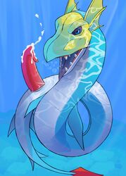 animal_genitalia cum digimon dragon erection looking_at_viewer male male_only marine open_mouth orgasm penis reptile scalie sea_serpent seadramon seyrmo simple_background solo swimming tongue tongue_out underwater water