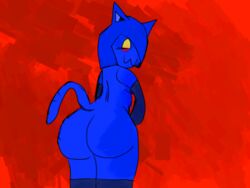 ass blush drpantless_(artist) feline female furry mammal milki solo