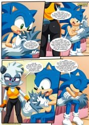 1boy 1girls a_tale_of_tangle's_tail_(comic) anthro bbmbbf bed blush comic female male male/female mobian_(species) mobius_unleashed palcomix pillow sega sonic_(series) sonic_the_hedgehog sonic_the_hedgehog_(series) tangle_the_lemur