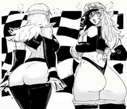 2026 2girls 7_passes asian asian_female ass ass_focus athletic athletic_female back_view barely_clothed big_ass big_breasts black black_and_white black_cat_(marvel) black_cat_(marvel_rivals) black_hair crop_top felicia_hardy gloves heterochromia huge_ass korean_female long_hair looking_at_viewer looking_back luna_snow luna_snow_(marvel_rivals) luna_snow_(sonic_trailblazer) marvel marvel_comics marvel_rivals michel_teru monochrome panties revealing_clothes revealing_outfit seol_hee split-color_hair two-tone_hair underwear undressing video_games white_hair