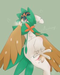 1girls 3_toes animal_genitalia avian beak belly bird claws cloaca decidueye feathers feet female female_decidueye female_only feral flat_chest gouridechestnut green_background half-closed_eyes heart heavy_breathing leg_up looking_at_viewer nintendo no_nipples open_mouth orange_eyes pokémon_(species) pokemon pokemon_sm pussy simple_background soles solo spread_cloaca spread_legs spreading standing text video_games watermark wings