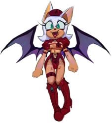 1girls bat_ears bat_wings bikini blood blood_on_face crazed_expression crazy_eyes fangs green_eyes loincloth mouth_open nurse_cap nurse_uniform open_mouth pinklilim revealing_clothes rouge_the_bat skimpy skimpy_clothes solo sonic_(series) sonic_the_hedgehog_(series) spiked_bracelet tagme white_background white_hair