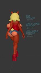 3d animated bimbo bimbo_lips bouncing_breasts huge_areolae huge_breasts tagme tawna_bandicoot tgtf234 video