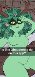 adventure_time big_breasts chat huntress_wizard nude on_bed text
