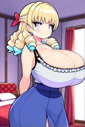 ai_generated blonde_hair blue_eyes female huge_breasts scarlett_(unicorn_overlord) unicorn_overlord