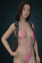 3duk ai_assisted asian asian_female black_eyes black_hair female female_focus female_only life_is_strange life_is_strange_2 lyla_park school_bag schoolgirl sling_bikini sling_swimsuit slingshot_bikini slingshot_swimsuit solo solo_female solo_focus teenage_female teenage_girl teenager