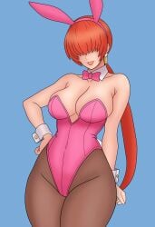1girls big_breasts bojack198 bojackington bunny bunny_ears bunny_girl bunny_tail bunnysuit heart huge_breasts king_of_fighters light-skinned_female light_skin long_hair pale-skinned_female pale_skin playboy_bunny ponytail red_hair shermie_(kof) socks thick voluptuous voluptuous_female white_skin