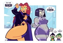 beast_boy dc dc_comics goodbyellow hellavenderr outfit_swap raven_(cosplay) raven_(dc) robin_(dc) starfire starfire_(cosplay) tagme teen_titans