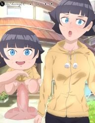 big_penis blue_eyes cum cum_in_pussy cum_inside exhibit exhibition exhibitionism exhibitionist fumo_(doll) fumo_plush jacket leggings meme nsfw penetrable_sex_toy penis plushie plushophilia sheong_wong shocked shocked_expression short_hair smile sparkle_doll_meme uzumaki_himawari