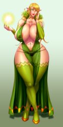 elf female female_only huge_breasts lumiere_(acesr) raidouzero venus_body voluptuous wide_hips