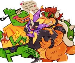 1girls 2boys anal anal_penetration bowser cum_in_pussy dimentio dimentiofucker69 exibitionism francis_(super_paper_mario) green_skin mario_(series) nintendo paper_mario reptile_humanoid rule_63 self_upload super_paper_mario sweating tagme threesome toony ugly_bastard