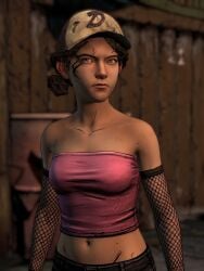 1girl 1girls ai_assisted clementine_(the_walking_dead) dark-skinned_female female female_focus female_only fishnets girl_only mod screen_capture screencap screenshot screenshot_edit strapless strapless_bra strapless_dress strapless_top teen teenage_female teenage_girl teenager telltale telltale_games the_walking_dead the_walking_dead_(series) the_walking_dead_(telltale) the_walking_dead_game topwear violet_(the_walking_dead)
