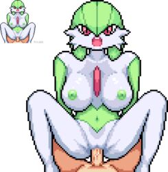 1boy 1girls alpha_channel areolae belly big_breasts breasts cowgirl_position erection feet female gardevoir green_hair green_nipples green_skin human humanoid interspecies looking_at_viewer male male_pov moan moaning navel nintendo nipples nude open_mouth penetration penis pixel_art pixlube pokémon_(species) pokemon pokemon_(species) pokemon_rse pov pussy red_eyes sex short_hair simple_background spread_legs spreading straight teeth text tongue transparent_background vagina vaginal_penetration veins veiny_penis video_games watermark white_skin