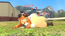 ass_jiggle ass_trampolining ass_wobble big_ass big_ass_(female) big_ass_cheeks big_booty big_booty_(female) big_booty_cheeks big_butt big_butt_(female) big_butt_cheeks bottomless bottomless_female bouncing_ass bouncing_booty bouncing_butt bubble_ass bubble_ass_(female) bubble_booty bubble_booty_(female) bubble_butt bubble_butt_(female) butt_jiggle butt_wobble jiggling_ass jiggling_butt kaibernation mario meggy_spletzer no_panties no_pants small_male smg4 wobbling_ass wobbling_butt