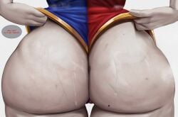 ass ass_focus big_ass huge_ass jebjebbz large_ass pomni_(the_amazing_digital_circus) sweat sweatdrop the_amazing_digital_circus