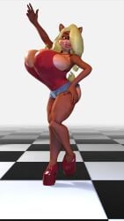 3d bimbo bimbo_lips cleavage crabtopus gigantic_breasts huge_breasts tawna_bandicoot tgtf234