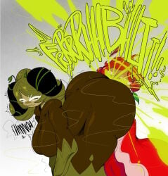 ass bubble_ass bubble_butt butt comic cookie_run cookie_run_kingdom matcha_cookie pomegranate_cookie scat scat_on_face soiling soiling_clothing tagme tagme_(artist) unknown_artist