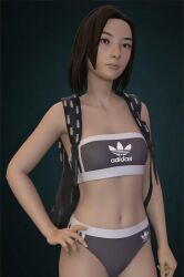 3duk adidas ai_assisted asian asian_female black_eyes black_hair female female_focus female_only life_is_strange life_is_strange_2 lyla_park school_bag schoolgirl solo solo_female solo_focus teenage_female teenage_girl teenager